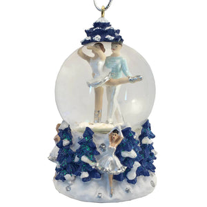 Mini Snow Queen Pas de Deux Snow Globe Ornament
