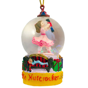 Mini Clara with Nutcracker Snow Globe Ornament