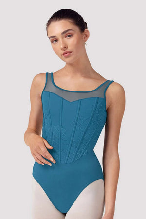 Ladies Isabella Floral Scoop Back Leotard