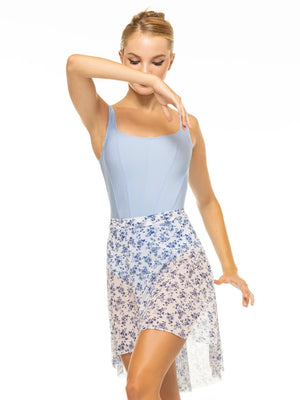 Back Tuck Skirt Vintage Rose Mesh