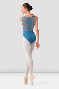 Ladies Emma Floral Boat Neck Leotard
