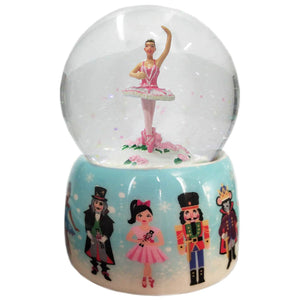 Musical Sugar Plum and Nutcracker Snow Globe Ceramic 65mm