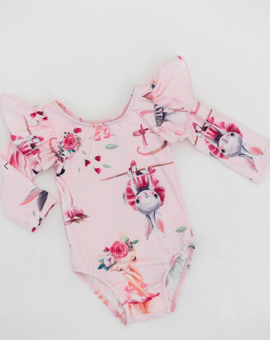 Ballet Beauties L/S Flutter Sleeve Leotard