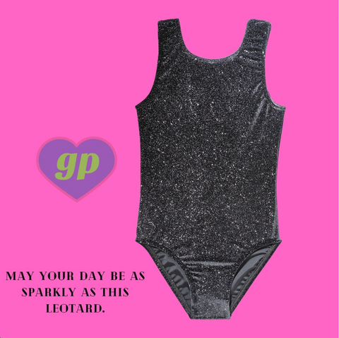 Sparkle Black Velvet Ballet Leotard