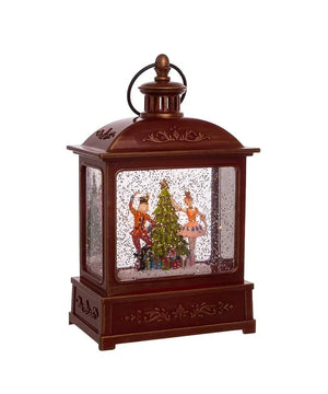 8" Battery-Operated Nutcracker Swirl Water Lantern