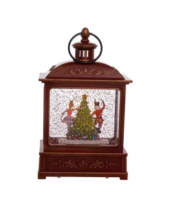 8" Battery-Operated Nutcracker Swirl Water Lantern