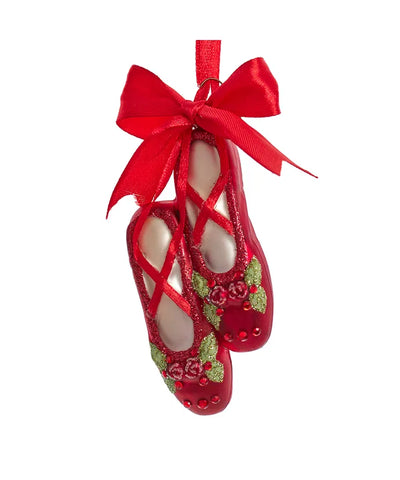 Noble Gems™ Glass Red Ballet Slippers Ornament