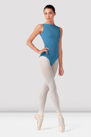 Ladies Emma Floral Boat Neck Leotard
