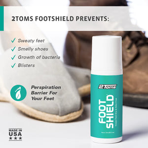 2TOMS® FOOTSHIELD® FOOT ODOR AND PERSPIRATION BARRIER