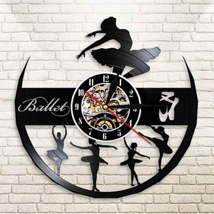 Ballet Dance Girl Record Wall Clock - Barre & Pointe