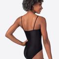 CAMISOLE SHIMMER LEOTARD W/PINCHED FRONT