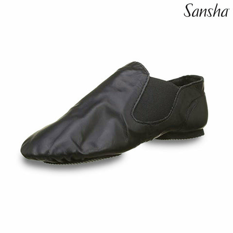 Sansha Modernette Leather Youth Black Jazz Shoe - Barre & Pointe