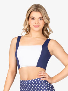 Color Block Cropped Tank Top